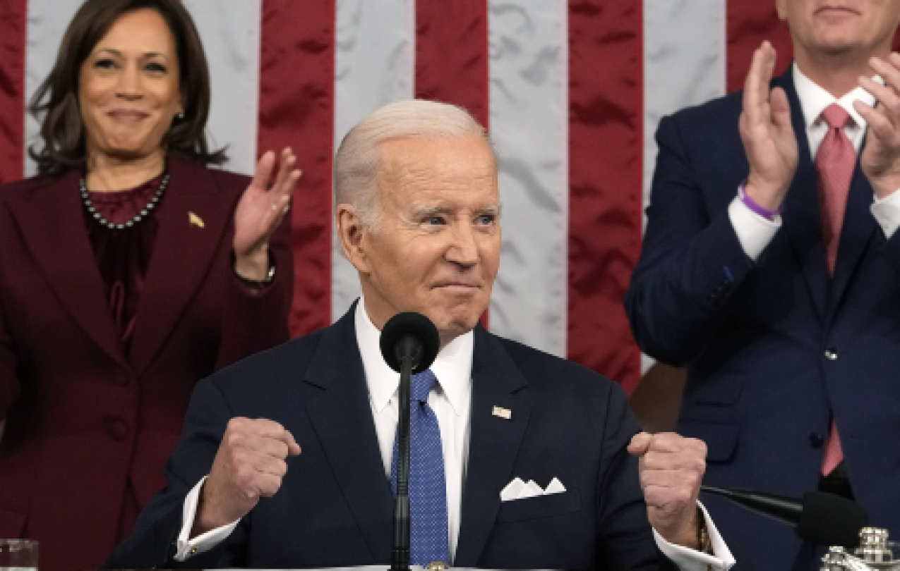 President Biden giving SOTU speech